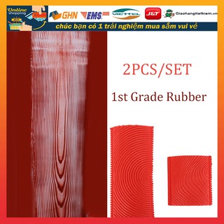 set 2 dụng cụ tạo vân gỗ sơn tường Cọ sơn giả gỗ cao su trang trí tường DIY