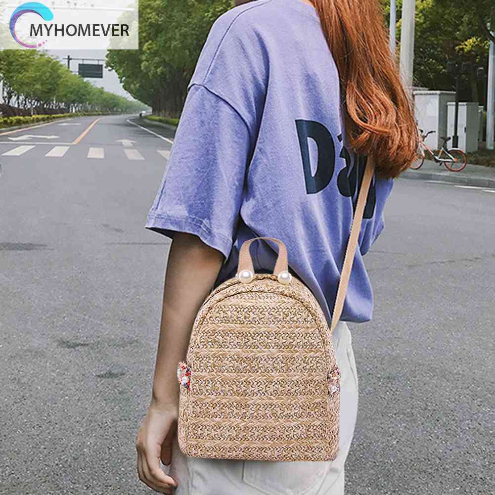 Ba Lô Cối Đính Ngọc Trai Thời Trang Dành Cho Nữ