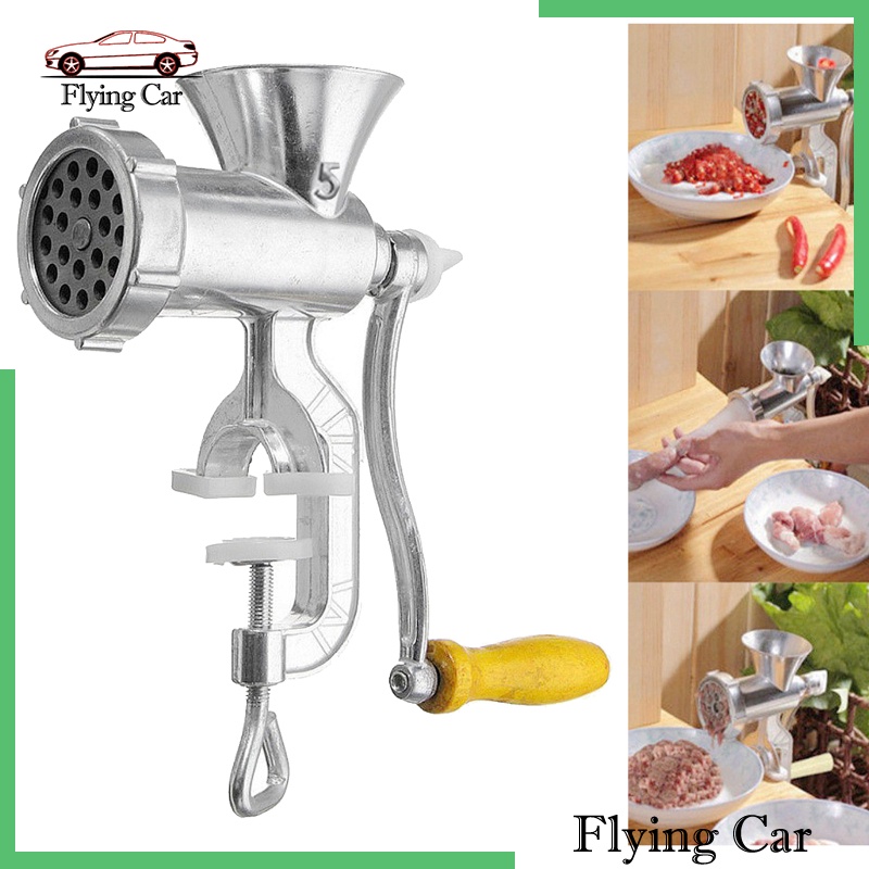 [giá giới hạn] Stainless Steel Manual Meat Grinder Mincer Tool Table Hand Crank Sausage L