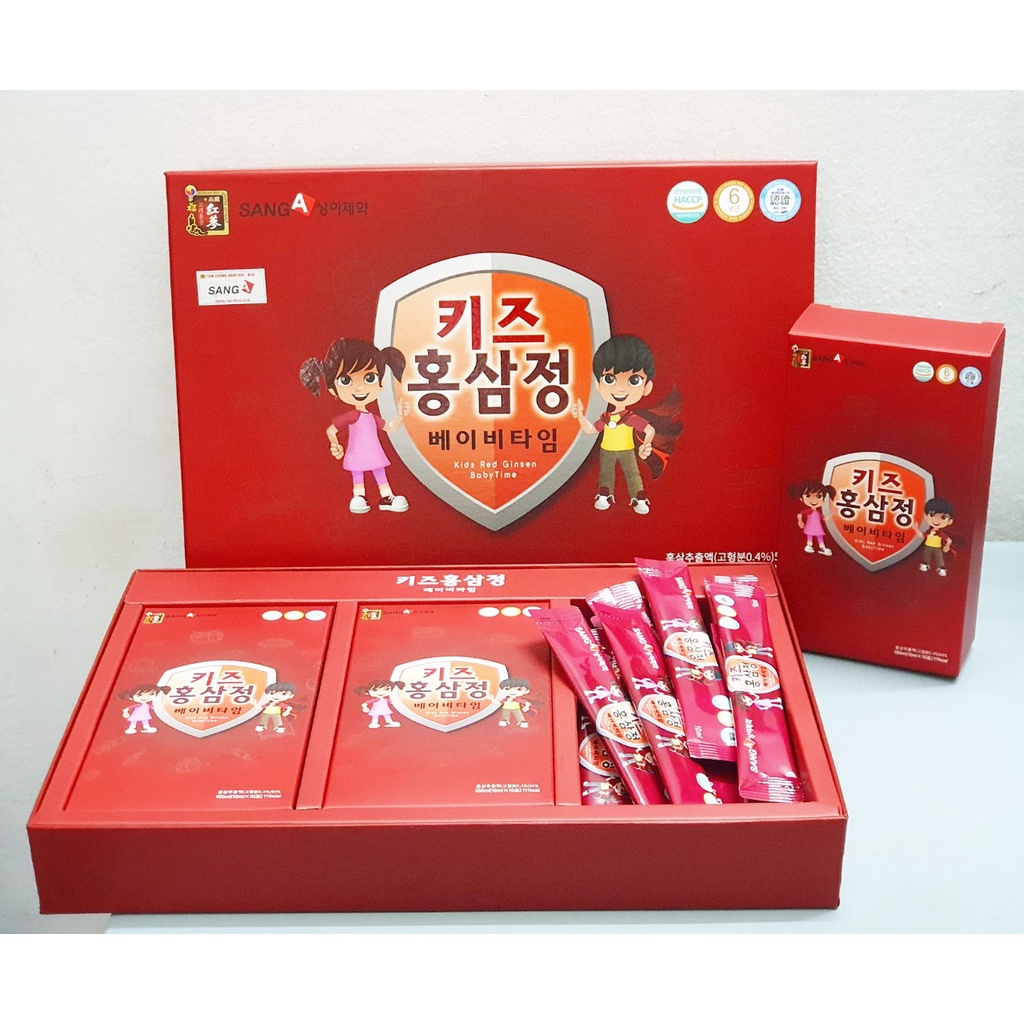 Hồng Sâm Baby Hàn Quốc SangA hộp 300ml (10ml*30gói) - Tăng sức đề kháng, giúp bé ăn ngon, ngủ ngon