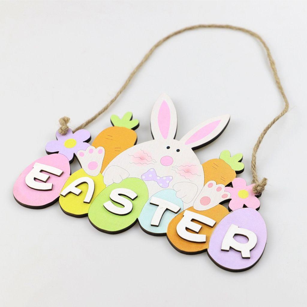 YIYU Phụ Kiện Trang Trí Bằng Gỗ Hình Thỏ Không Mặt Có Thể Tái Sử Dụng