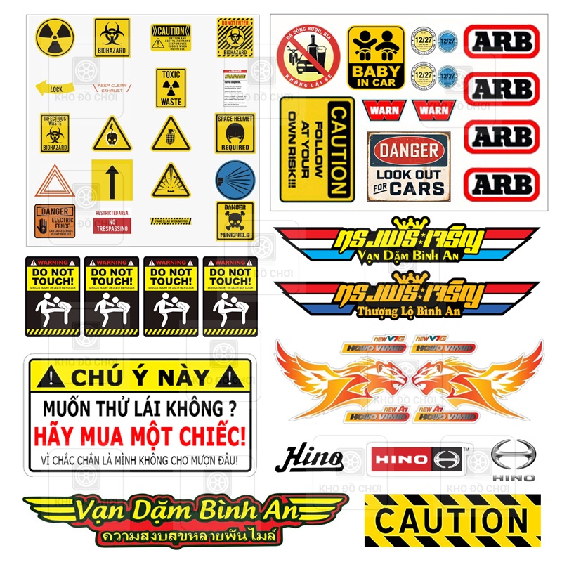 Tem sticker dán xe mô hình điều khiển tỉ lệ 1:16, 1:14, 1:12, 1:10