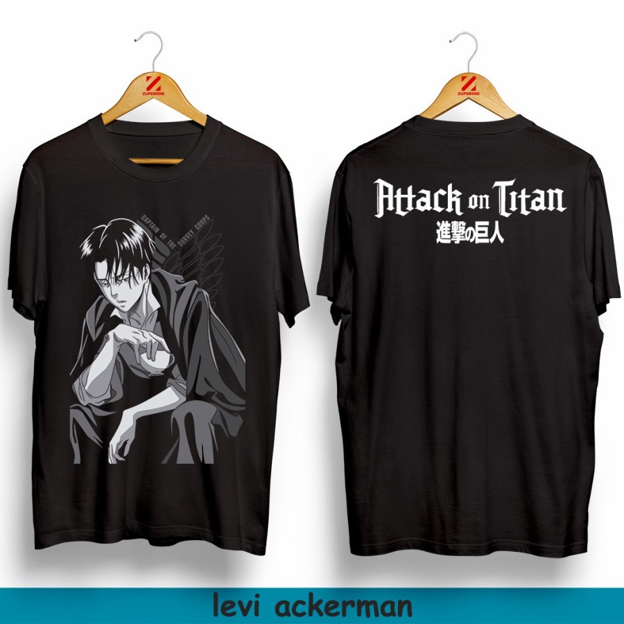 Mẫu áo thun in hình ANIME ATTACK ON TITAN LEVI ACKERMAN độc đẹp