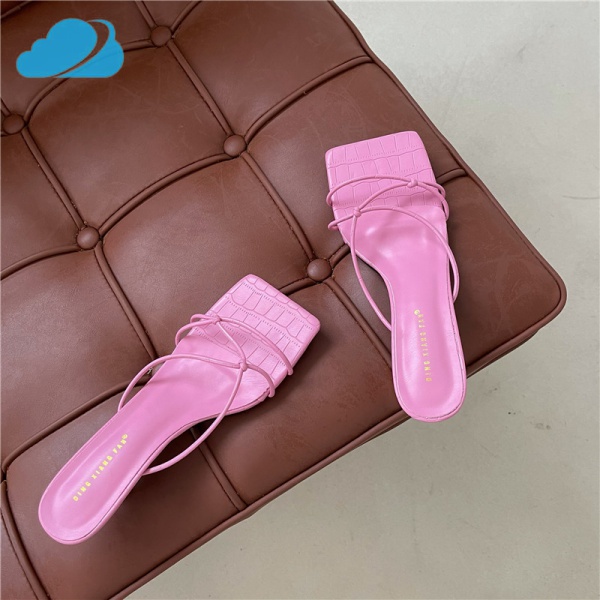 Dép Mũi Vuông Họa Tiết Da Cá Sấu Thời Trang Mùa Hè Mẫu Mới 2021