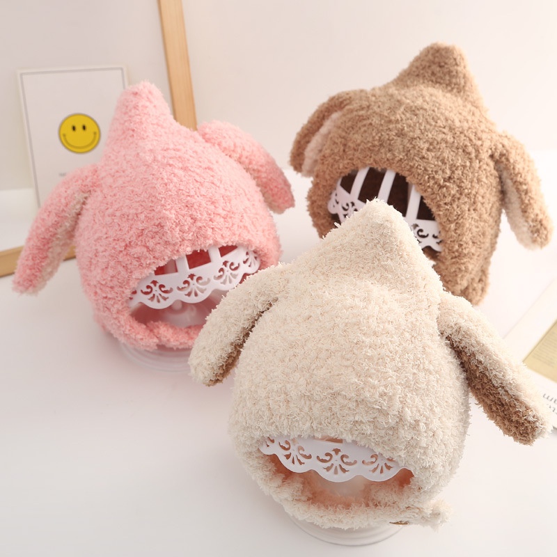 Mũ lông cừu tai thú có CÚC mềm mại, ấm áp cho bé 0-3 tuổi