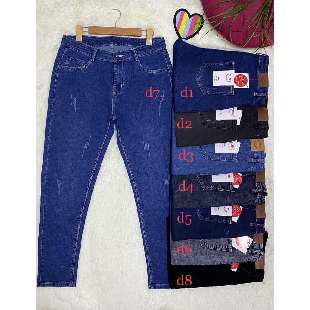 Quần Jeans Nữ BigSize  Vải dày và co giãn nhiều. YuMe-035