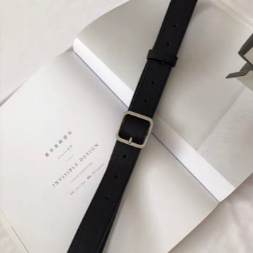 Thắt Lưng Da Nam Mặt Vuông Màu Đen Phong Cách Hàn Quốc Hot Trend 2020-PK01