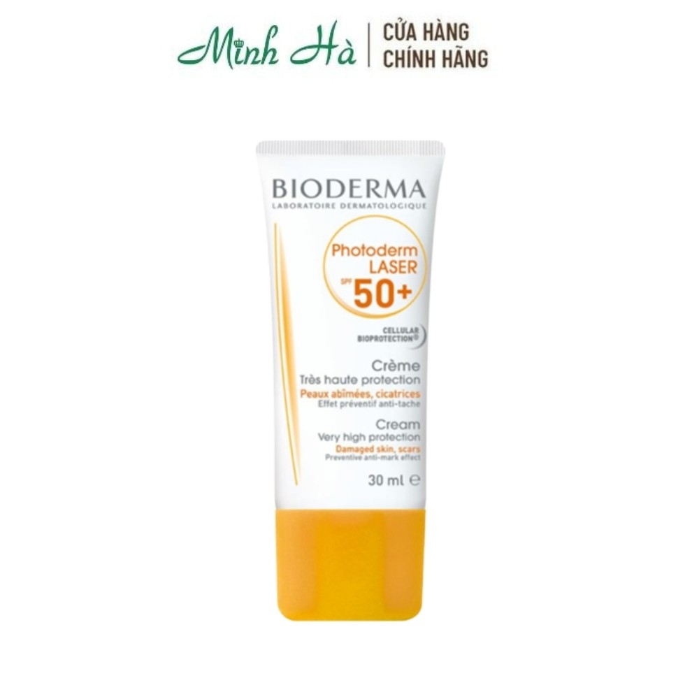 kem chống nắng bioderma Photoderm Laser SPF 50+ 30ml bảo vệ da tổn thương trước &amp; sau liệu trình laser