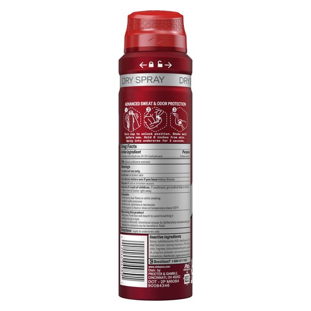 Xịt Giữ Khô Old Spice Sweat Defense Stronger Swagger Dry Spray 122Gr