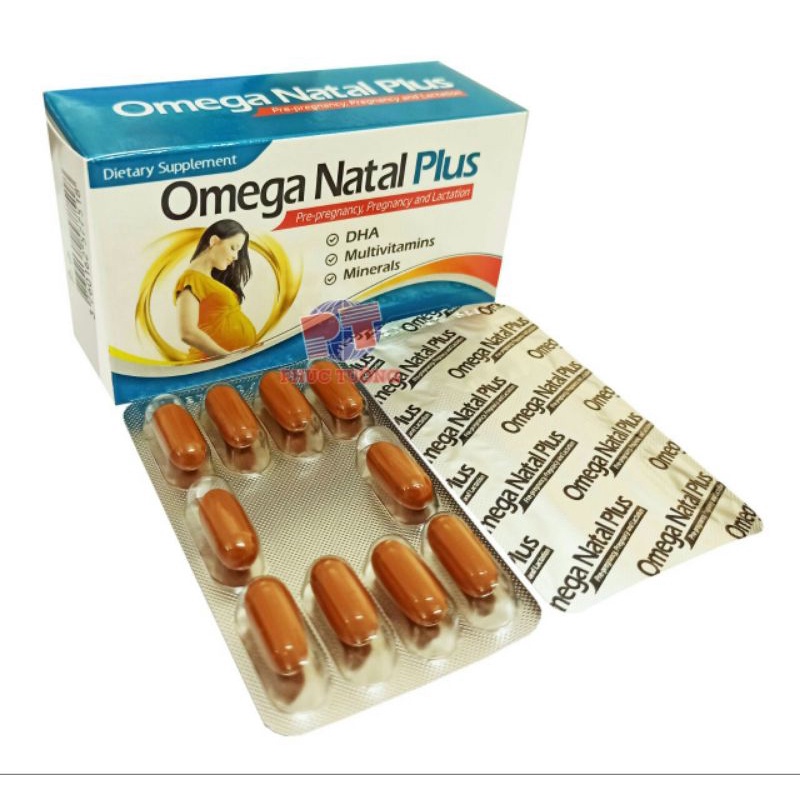 OMEGA NATAL PLUS ( mẹ khỏe, bé thông minh) - Viên uống bổ sung DHA và các Vitamin, khoáng chất cho bà bầu