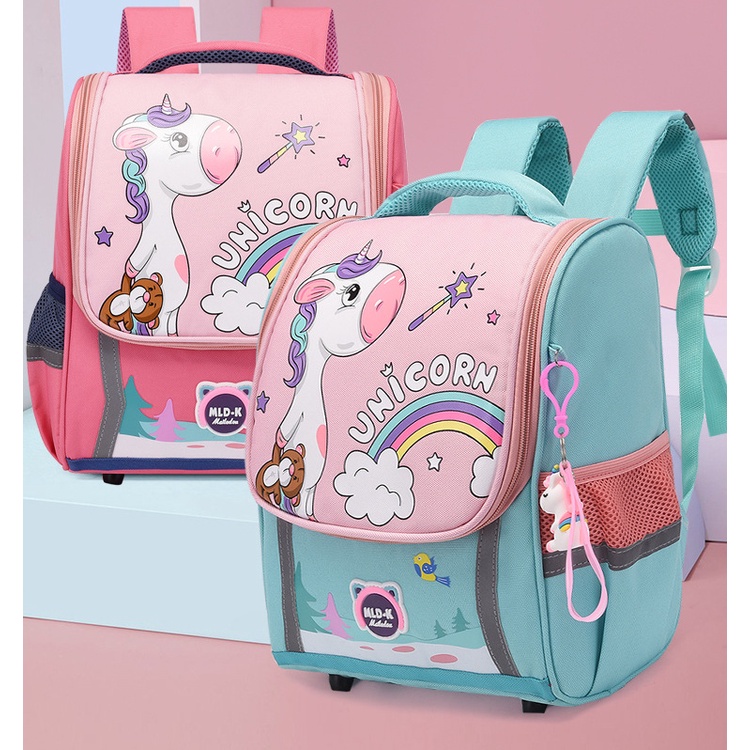 Cặp đi học cho bé, balo chống gù cho bé tiểu học MID-K ,balo siêu nhẹ tặng kèm thước hưu