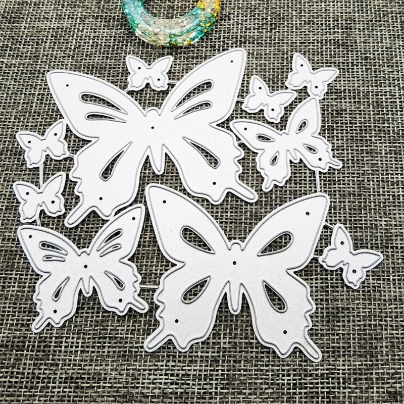 Khuôn cắt giấy làm từ kim loại hình bươm bướm trang trí Scrapbook