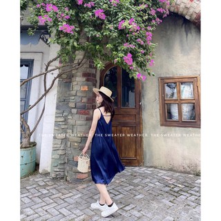 Váy hai dây lụa TSW (tặng kèm dán ngực)
