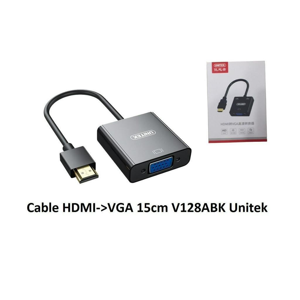 Cáp Chuyển HDMI Sang VGA Unitek V128ABK HÀNG CHÍNH HÃNG