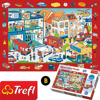 Tranh ghép hình TREFL Observation 15537 - Quan sát 70 mảnh -  Thăm trạm cứu hỏa