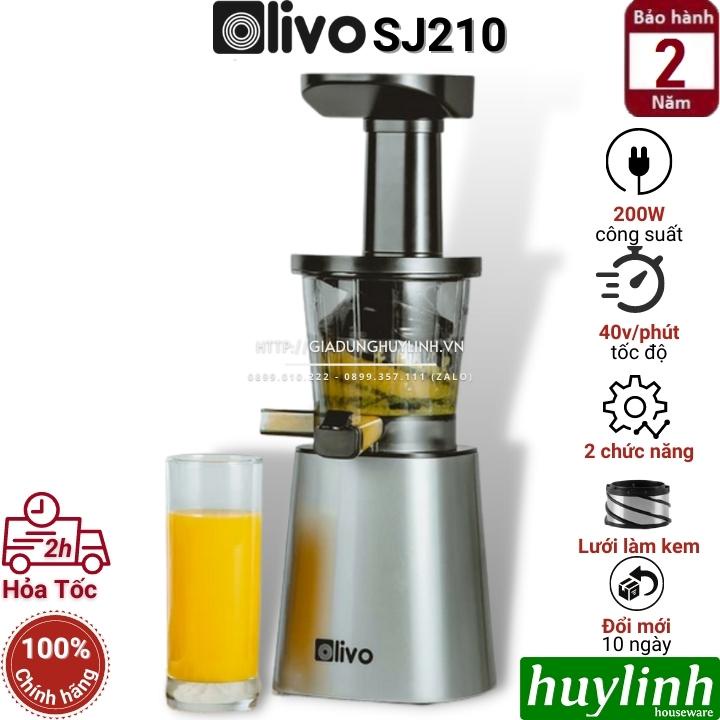 Máy ép chậm Olivo SJ210 - 200W - 3 trong 1 - Tặng voucher + Công thức ép