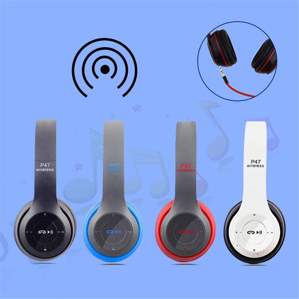 Tai Nghe Không Dây Hel + P47 Kết Nối Bluetooth Âm Thanh Sống Động Chất Lượng Cao