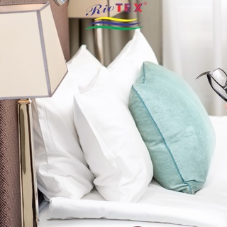 Vỏ gối nằm khách sạn cotton trắng trơn CVC 80/20 40x60 và 50x70, vỏ ôm Riotex