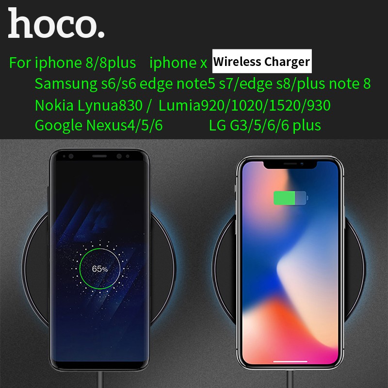 Giá sạc không dây HOCO cho 5w Day Phone Charger Charing Cup For iphone 8 iphone x xs max xr Samsung S9 Note9