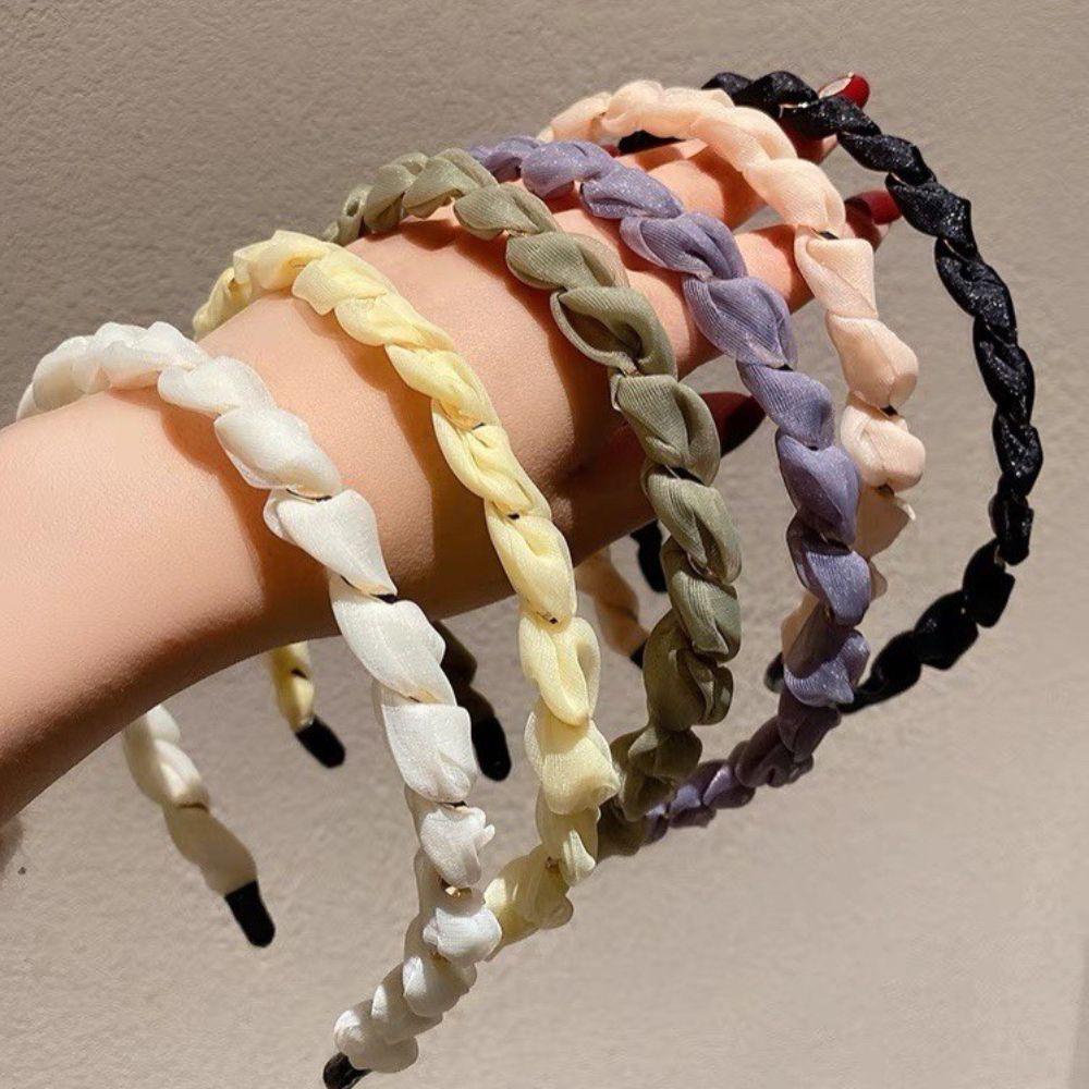 Băng Đô Vải Lưới Xoắn Cài Tóc Phong Cách Công Chúa VANES1 Thời Trang Hàn Quốc Cổ Điển