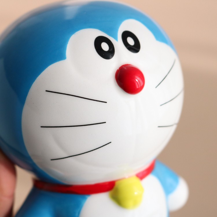 Bình Gốm Sứ Đựng Tiền Tiết Kiệm Hình Mèo Máy Doraemon Kiểu Nhật Bản Dễ Thương