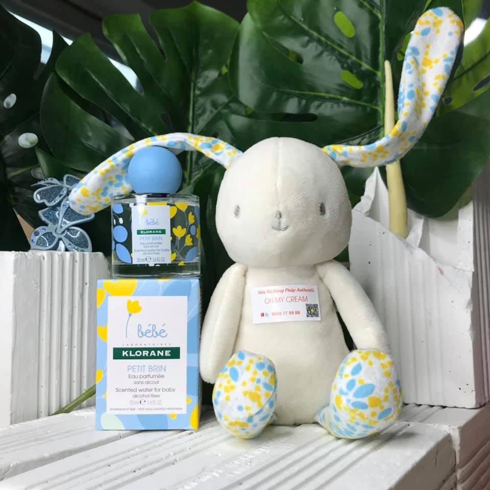 Nước hoa cho bé Klorane Bebe Pháp quà tặng thỏ bông xinh xắn