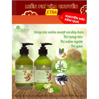 (+Quà) Dầu Gội Thảo Mộc Argan I'm Nature Ngăn Rụng - Mọc Tóc Suôn Dày Bóng Khỏe