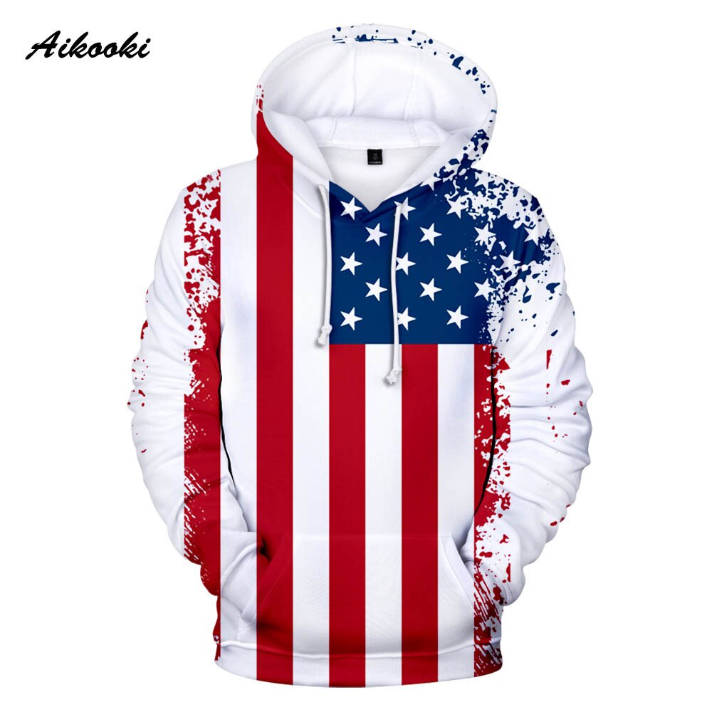 Áo Hoodie Họa Tiết Cờ Các Nước Mỹ Độc Lập