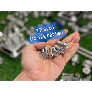 Compo 4 ốc đĩa + 2 ốc bát heo inox 304