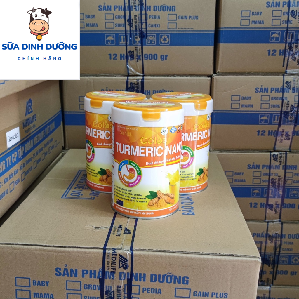 Sữa nghệ Turmeric Nano 900g dành cho người đau dạ dày, Tá tràng, Đại tràng, Đường ruột, Hệ tiêu hóa