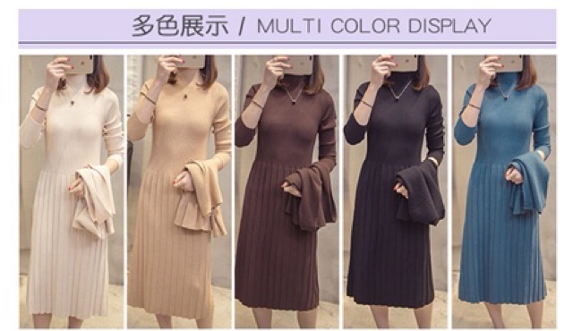 Sét váy len và áo peplum