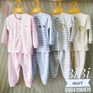 Bộ quần áo UNCHI thu đông cotton nỉ cho bé