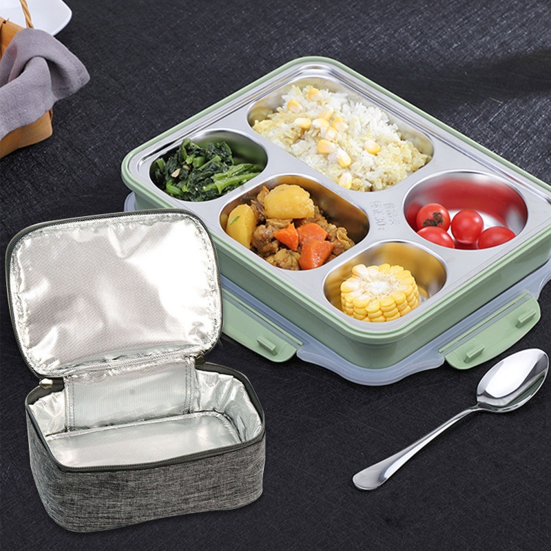 Túi Đựng Hộp Cơm Trưa Giữ Nhiệt Cắm Sạc USB Cho Nam Và Nữ