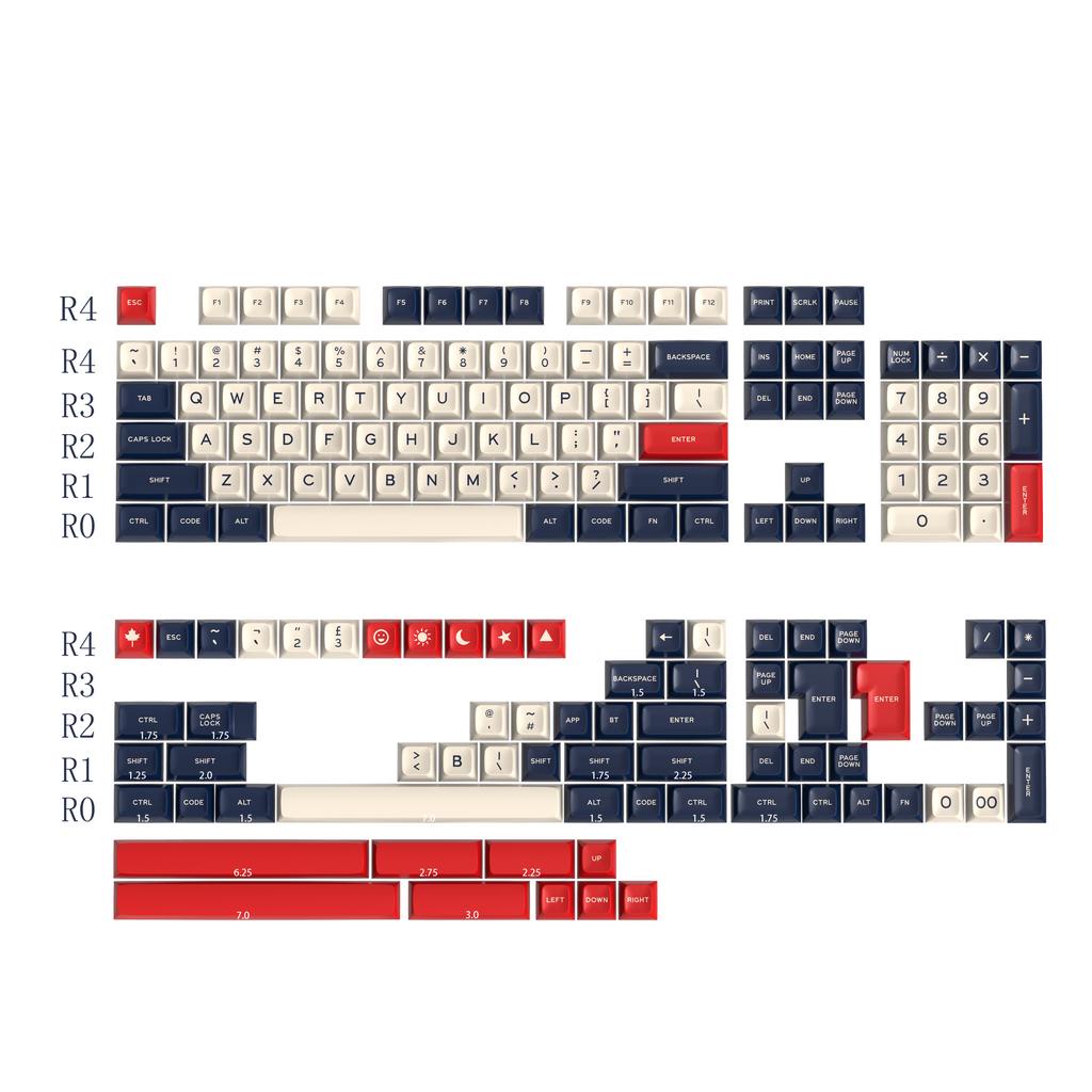 Keycap SA Navy, ABS doubleshot 173 nút bàn phím cơ rẻ đẹp