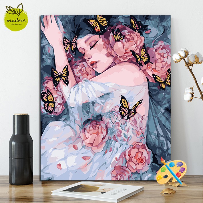 Tranh sơn dầu số hóa tự tô Giấc mơ hoa 349