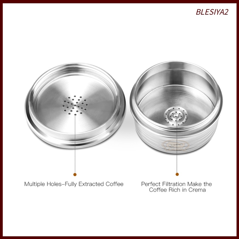 [BLESIYA2]20ml Stainless Steel Coffee Capsule Filter Holder for Delta Q MILKQOOL