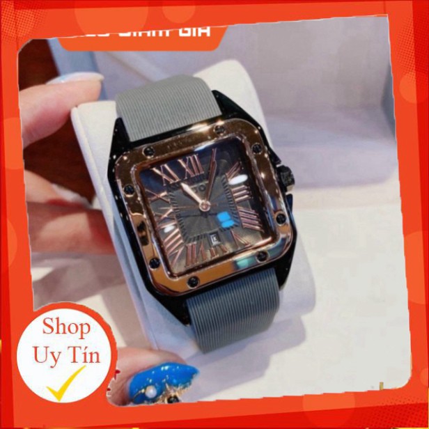 Đồng hồ nữ G.u.o.u dây silicon màu xanh xám cực xinh- GUOU MTP-STORE