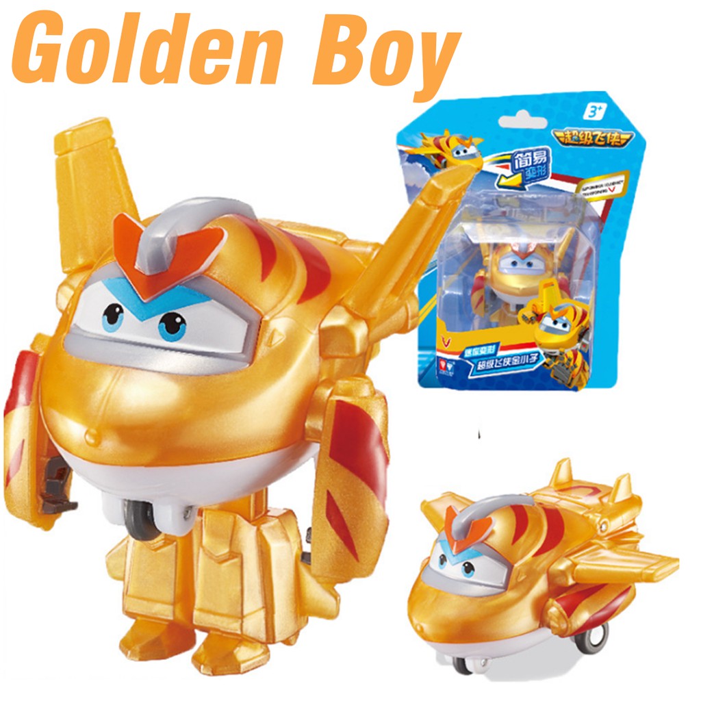 Super wings đội bay siêu đẳng mô hình nhân vật Goldenboy tốc độ bằng nhựa cao cấp