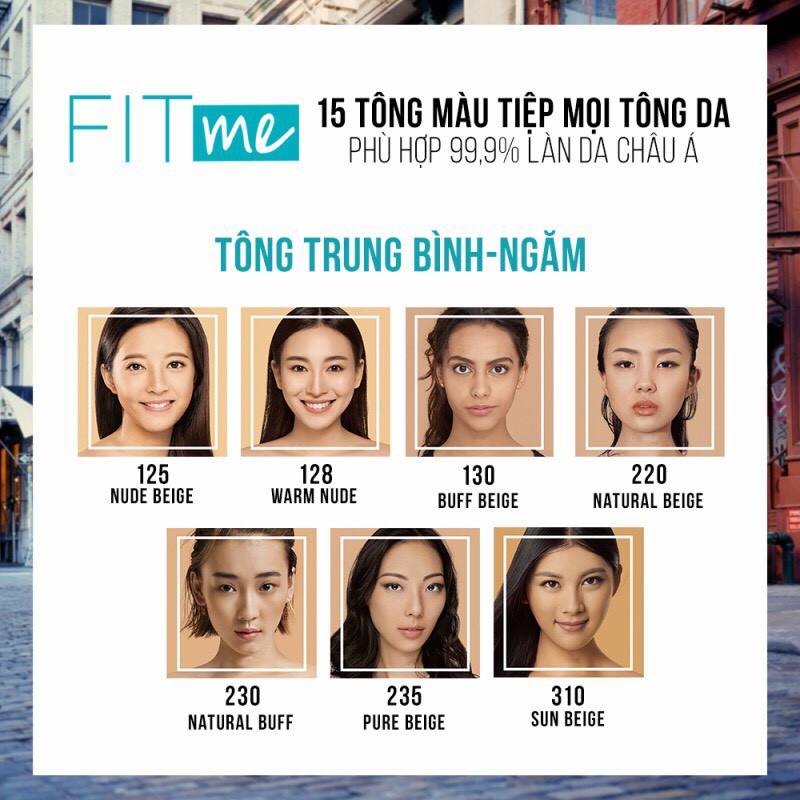 Kem Nền Mịn Nhẹ Kiềm Dầu Chống Nắng Fit Me Maybelline New York Matte Poreless Foundation SPF 22 30ml | BigBuy360 - bigbuy360.vn