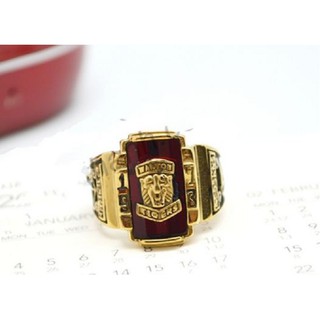 Nhẫn Mỹ Sư Tử 1973 Màu Vàng Đá Đỏ