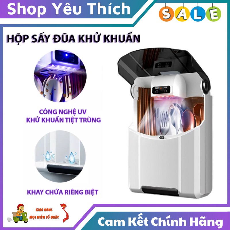 Máy Khử Khuẩn Đũa Thìa Cao Cấp Bằng Tia UV  Kết Hợp Sấy Khô Tránh Ẩm Mốc Và Giúp Bảo Vệ Sức Khỏe - Bảo Hành 1 Năm