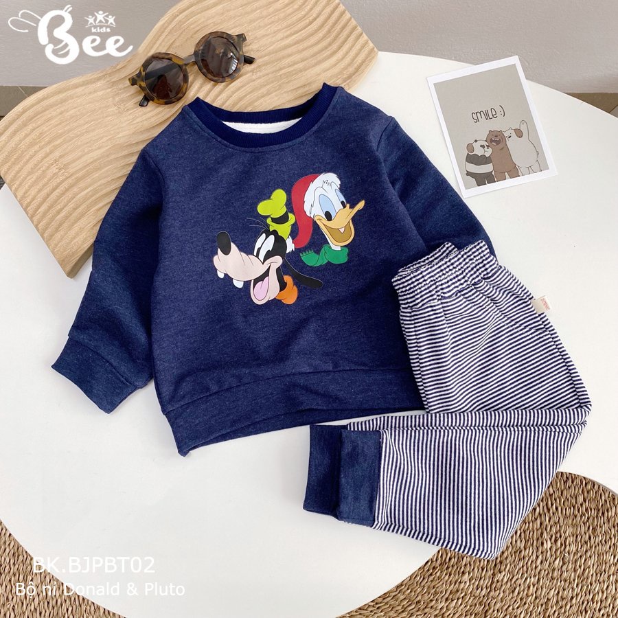 Bộ nỉ cotton Donald & Pluto | BEE Kids