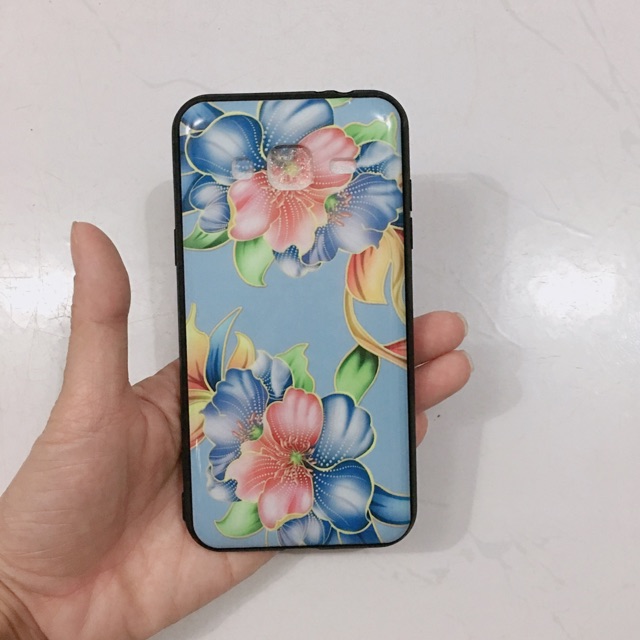 Ốp lưng hoa to nền xanh sam sung J320,J310,J3,J3 (2016)