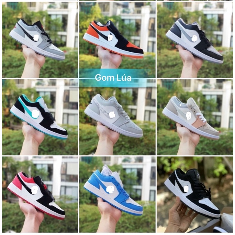 Giày 𝐉𝐨𝐝𝐚𝐧 thể thao sneaker dóc dan cổ thấp nam nữ trắng xanh đen đỏ