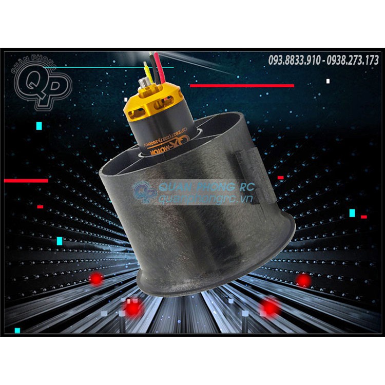 QX-MOTOR Ducted Fan 70mm 12 Blades QF2827 2600KV EDF 70mm Brushless Motor