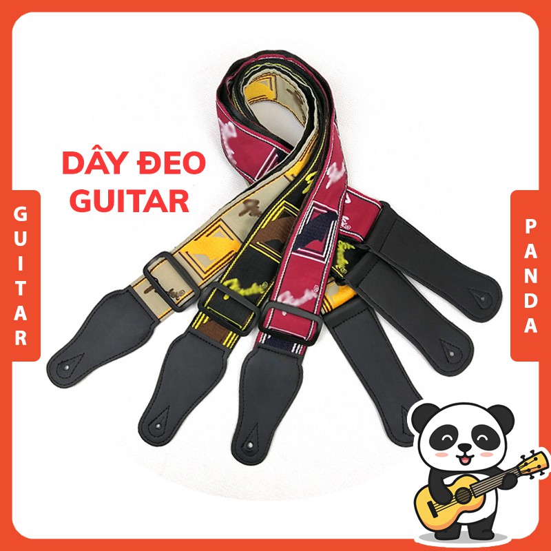 Dây Đeo Đàn Guitar Fender Ô Vuông 3 Màu Guitar Panda