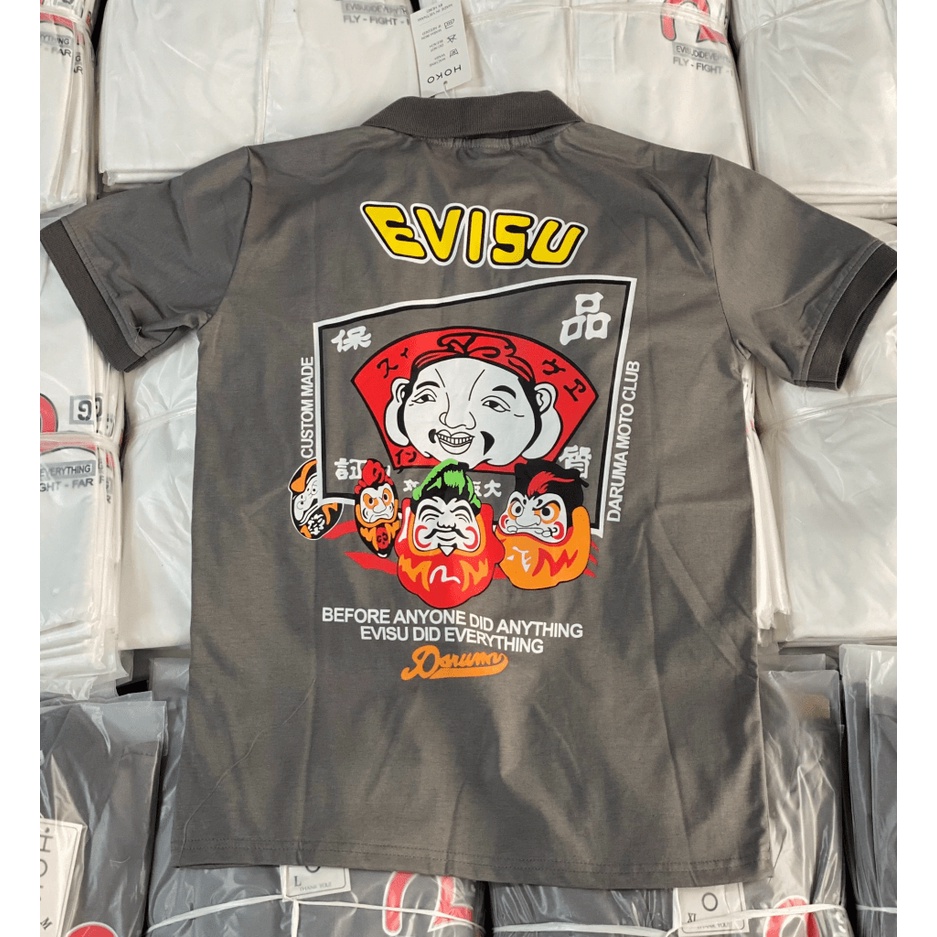 Áo Thun Nam Nữ EVISU Cao Cấp Vải Cotton Mềm Mát Hình In Độc Lạ Phong Cách Thời Trang Siêu Hot [DUBAI _STORE]
