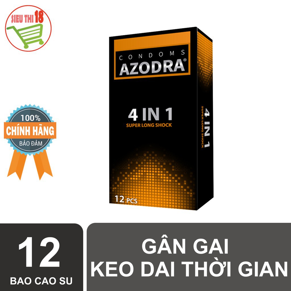 [mua 1 tặng 1] Bao cao su azodra 12 bao tặng 1 lọ gel k - y