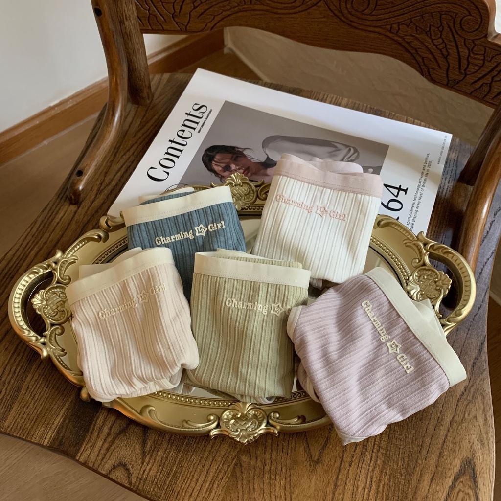 Quần lót lọt khe Leosoxs phối ren và ngọc trai phong cách quyến rũ ngọt ngào cho nữ