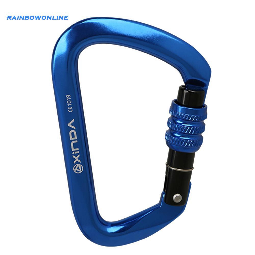 ❤RAIN❤High Quality 28KN D Shape Safety Master Lock Carabiner Outdoor Rock Climbing Buckle